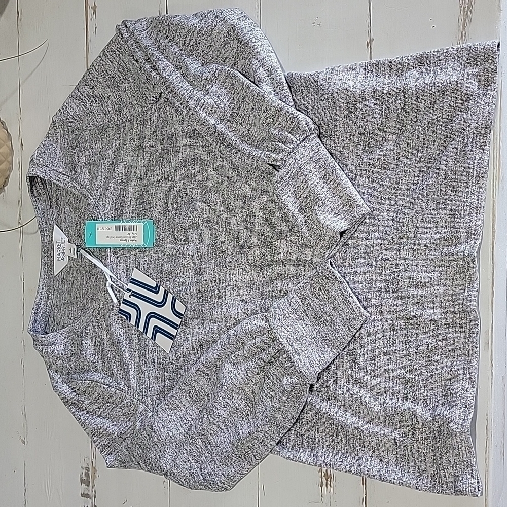 MARKET AND SPRUCE JILIAN BLOUSON SLEEVE KNIT TOP